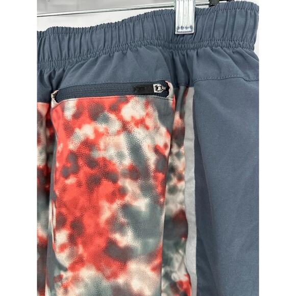 Peloton x Fourlaps 7” Bolt Shorts Lined Men’s Size XL Red Grey Athletic Active - Picture 5 of 11